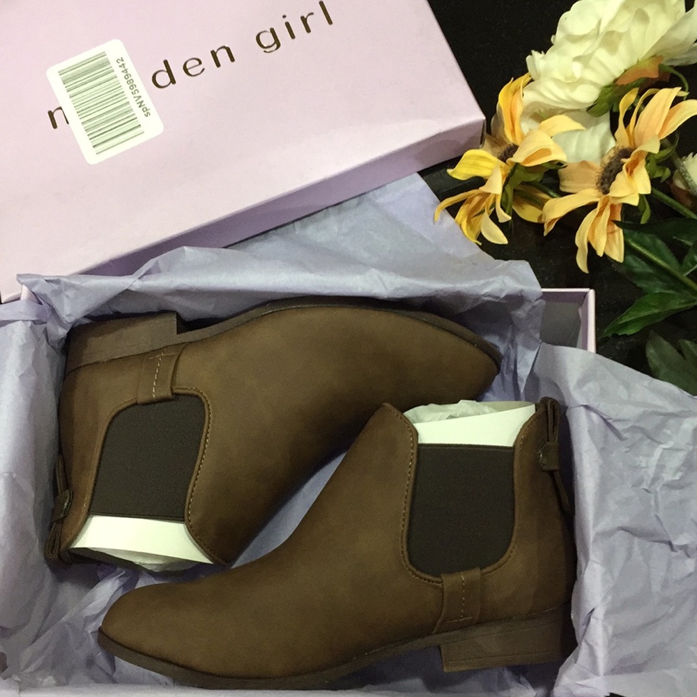 MADDEN GIRL DRAFT COGNAC ANKLE- BOOTS - Picture 2 of 4